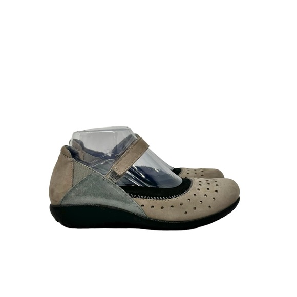 Naot Matua Leather Mary Jane Comfort Flat Shoes Silver Stone Size 37 - Picture 3 of 9